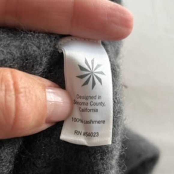 Athleta 100% Cashmere Stripe Turtleneck Sweater - Picture 4 of 7